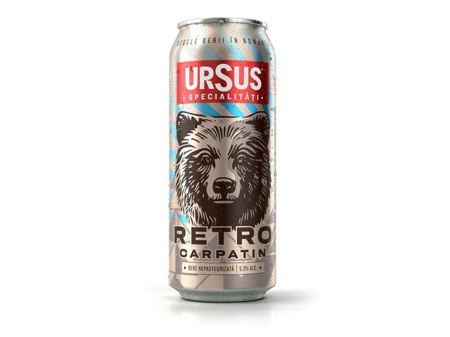 Ursus Retro Bere Blonda Nepasteurizata 5.3% Alcool Doza 0.5 L