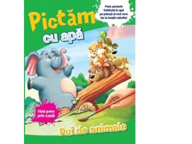 Pictam cu apa. Pui de animale