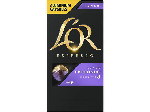 Cafea capsule L'OR Espresso Lungo Profondo, 10 bauturi x 110 ml, compatibile cu sistemul Nespresso*, 52 g