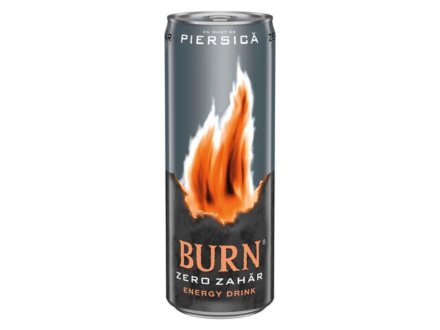 Burn Peach Zero Zahar 0.25L