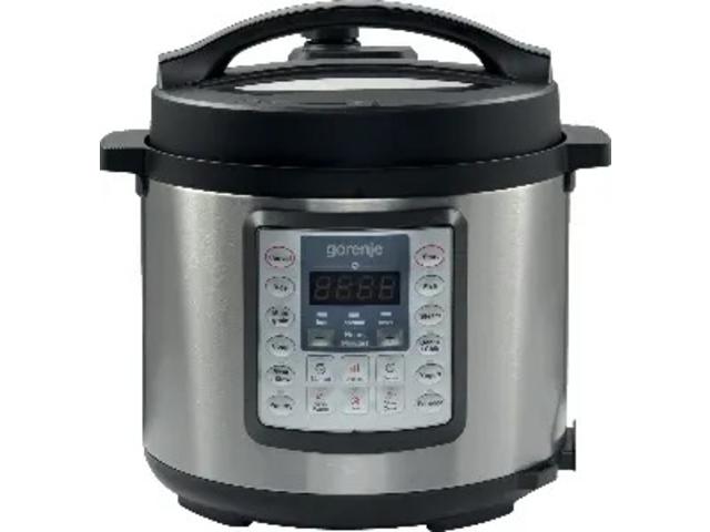 Multicooker Gorenje MC6MBK, 6 L, 1000W, 15 programe, Negru/Argintiu