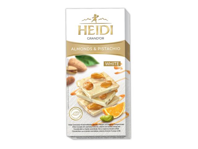 Ciocolata Heidi Grand'Or Alba cu migdale si cocos 100g