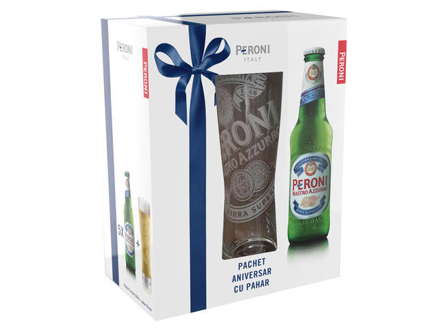 #PERONI STICLA 5*0.33L+PAHAR