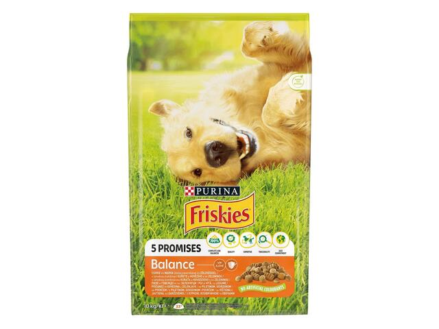 Friskies Adult Balance, cu Pui si Legume, hrana uscata pentru caini, 10 kg