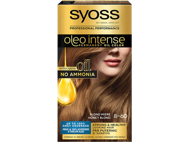 Vopsea De Par Permanenta Syoss Oleo Intense 8-60 Blond Miere, 115ML