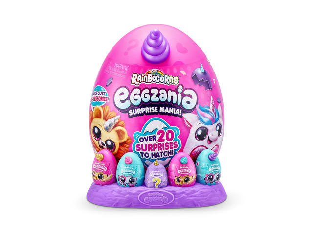 Jucarie de plus cu surprize Rainbocorns Unicornul Eggzania, Multicolor Masura unica