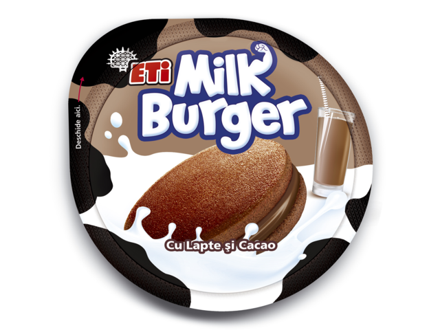 Eti Milk Burger prajitura crema lapte si cacao 35 g