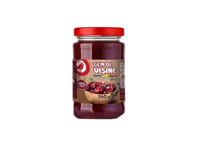 Gem de visine Auchan, 60% fructe, 340 g