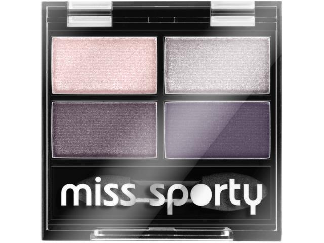 Paleta de farduri pentru pleoape Miss Sporty Studio Color  Quattro, 402 Smoky Green Eyes, 5 g