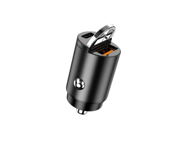 INCARCATOR AUTO CELLARA 20W DUAL USB A QC 3A + USB C PD 30W - NEGRU