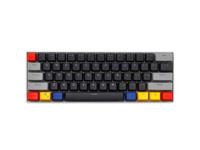 Kit butoane Royal Kludge PBT Double-Shot Keycaps, 61 taste, translucide, compatibile Cherry MX, layout US, Negru/gri, KC-28