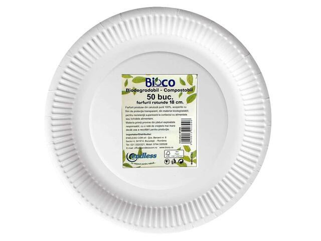 Bioco Farurii carton albe 18cm 50 buc