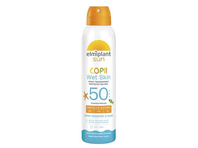 Elmiplant Wetskin Lotiune Spray Protectie Solara Pentru Copii Fps50 150Ml