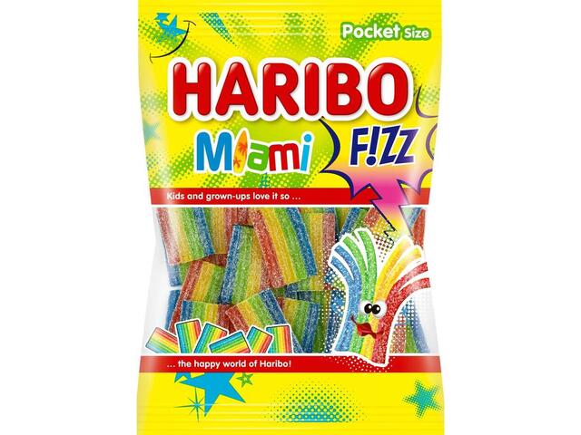 Haribo Miami Fizz Bomboane gumate fructe de padure 85g