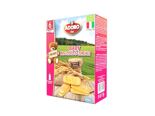 Biscuiti Bio 5 Cereale 100G Adoro