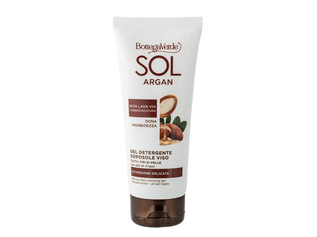 Gel de curatare fata, dupa plaja, cu ulei de Argan - SOL Argan, 100 ML