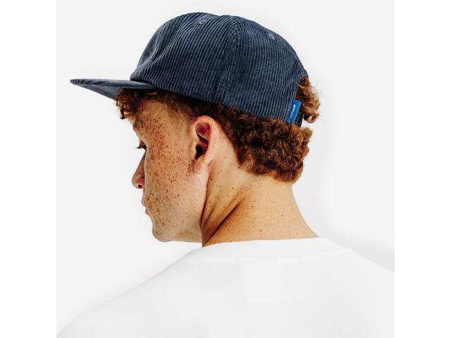 Șapcă 6 segmente, catifea reiată, Bleumarin