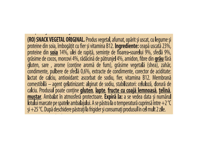 Carnati vegetali Snack It Original, 90 g