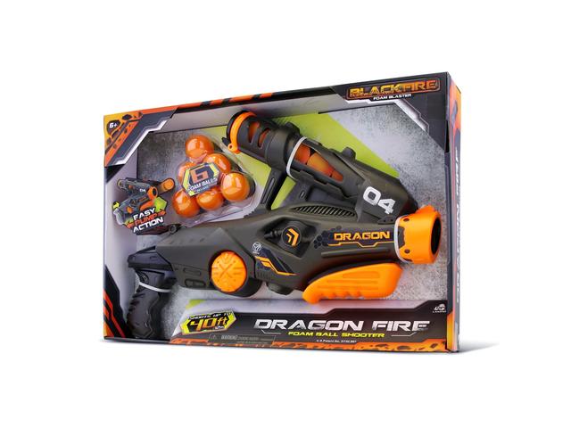 Pistol Dragon Fire cu 6 bile din burete, Blackfire, Lanard Toys