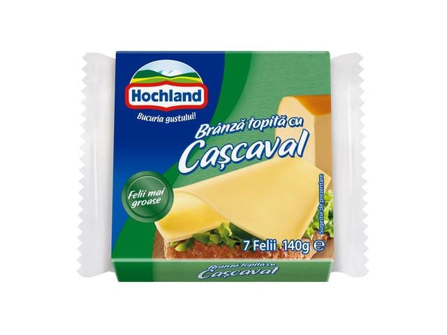 Branza topita, feliata, cu cascaval 140 g Hochland