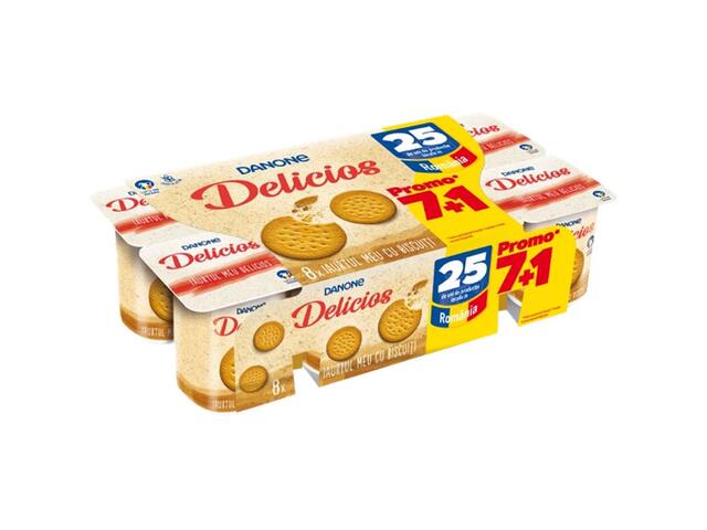 Iaurt cu biscuiti (7+1) x 125 g Danone