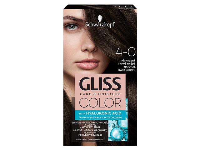 Vopsea De Par Permanenta Gliss Color 4-0 Saten Inchis Natural