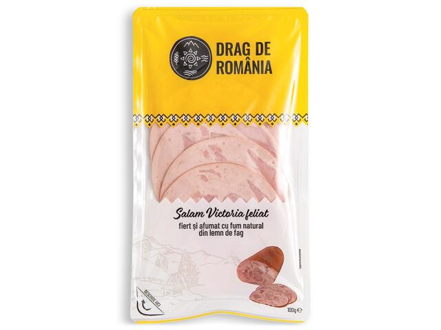 Romania product data sample: Salam Victoria Felii 100G Drag De Romania