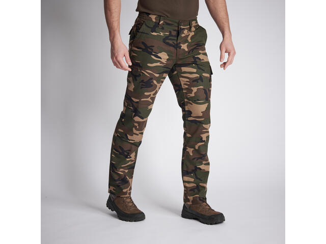 Pantalon Cargo Rezistent Stepă 300 Camuflaj Woodland Verde - XXXL