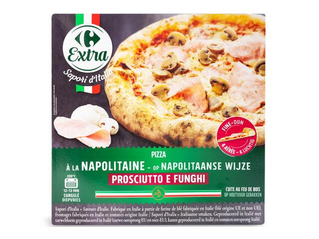 Pizza cu prosciutto si ciuperci Carrefour Extra 400g