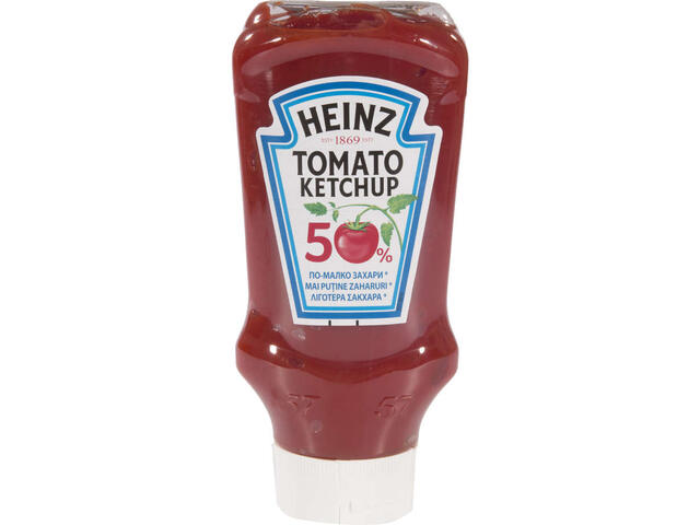 Heinz ketchup de rosii cu continut redus de sare si zahar 550 g
