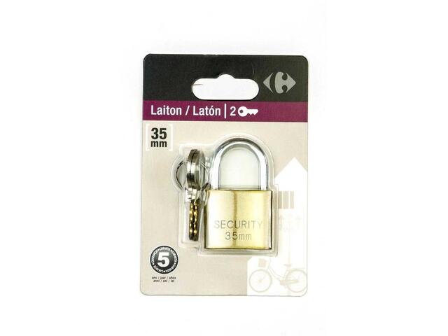 Lacat cu 2 chei Carrefour, 35 mm