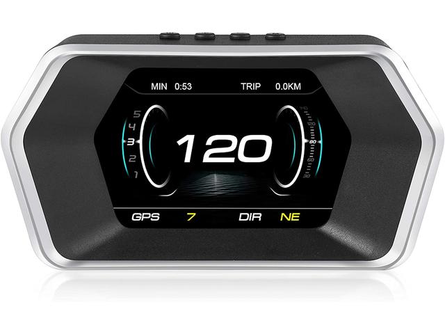 Aparat diagnosticare si afisaj informatii bord pe parbriz digital OBD2 si GPS de tip HUD, display pentru bord P17