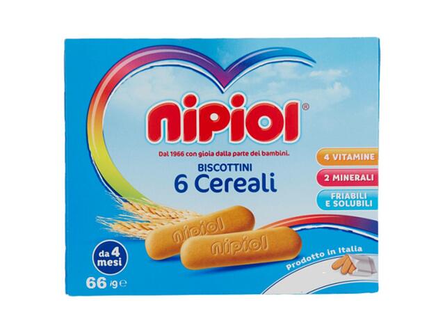 Biscuiti 6 Cereale 66G Nipiol