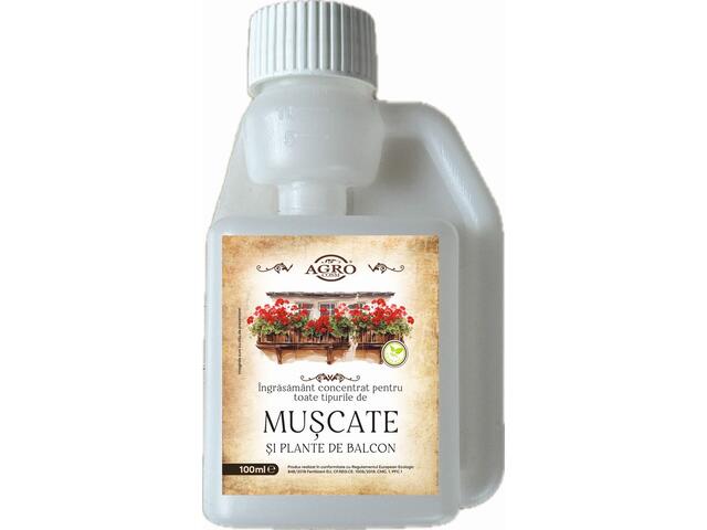 Ingrasamant concentrat pentru toate tipurile de muscate si plante de balcon Agro Cosm, 100 ml