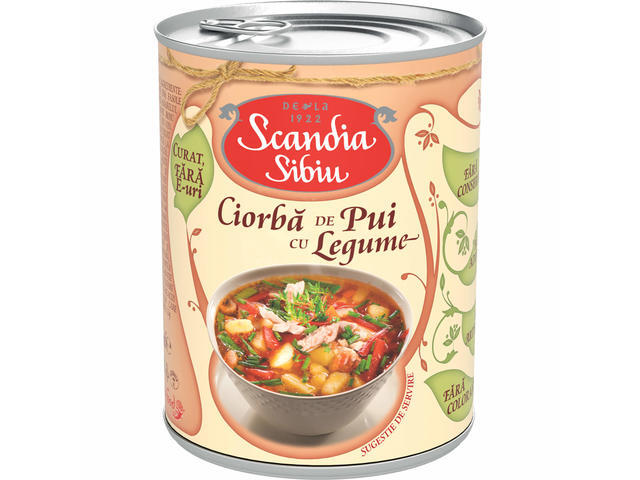 Scandia Sibiu Ciorba de Pui cu legume 400g