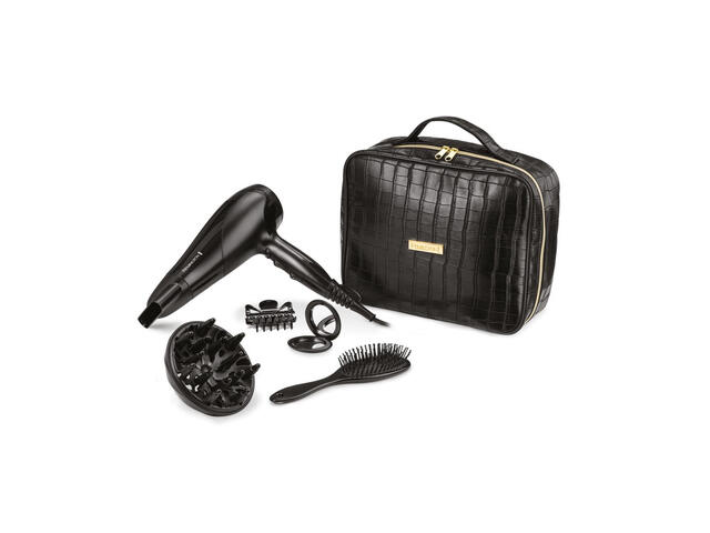 Set uscator de par Remington Style Edition D3195GP, 2200W, 6 accesorii incluse, negru