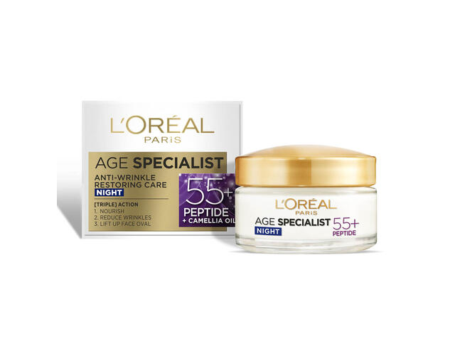 Crema antirid pentru fata L'Oreal Paris Age Specialist 55+ de noapte 50 ML