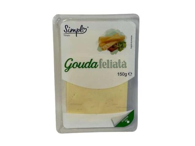 Simpl gouda Branza cu pasta semitare feliata 150g