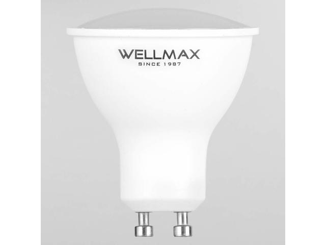 Bec LED WELLMAX 8W GU10 L.5 l.5 H.6 alb