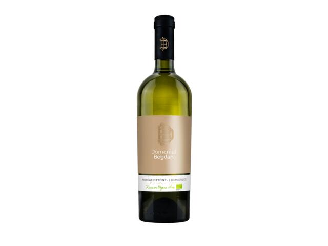 Vin alb Domeniul Bogdan Muscat Ottonel demidulce 0.75L