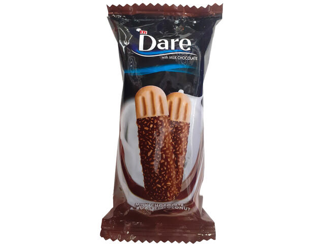 Biscuiti cu glazura de ciocolata cu lapte Dare 44.5g