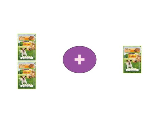 Friskies Adult Dog Pui&Morcovi 26X85G In Sos, 3 la pret de 2