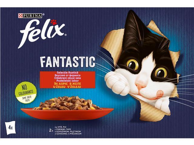 Hrana umeda pisici junior vita&pui Felix Fantastic 4X85g