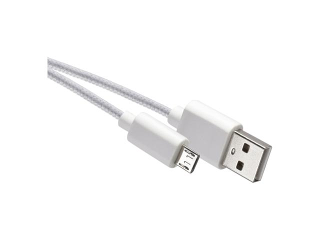 Cablu USB Emos 2.0 A/M-MICRO B/M, alb, 1m