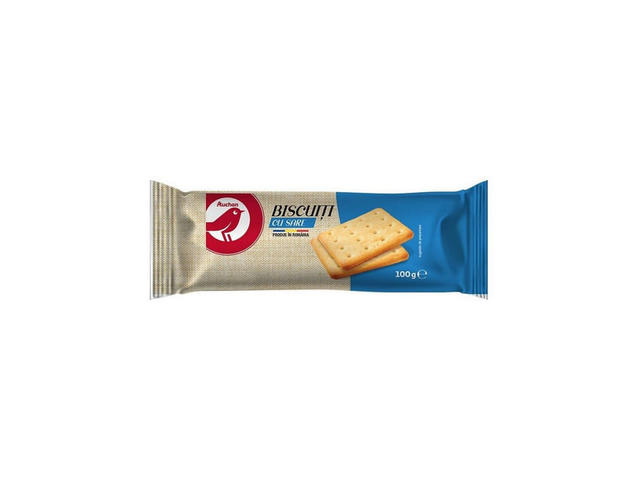 Biscuiti sarati Auchan, 100g