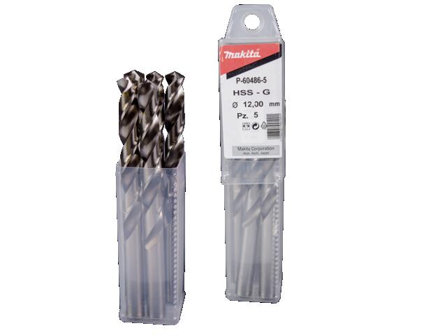 Burghiu Makita HSS-G P-60486, pentru metal, 12 x 151 mm, 5 bucati