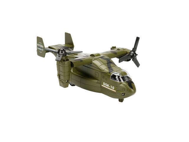 Avion militar cu lumini si sunete, Hero Combat, 28 cm, Verde