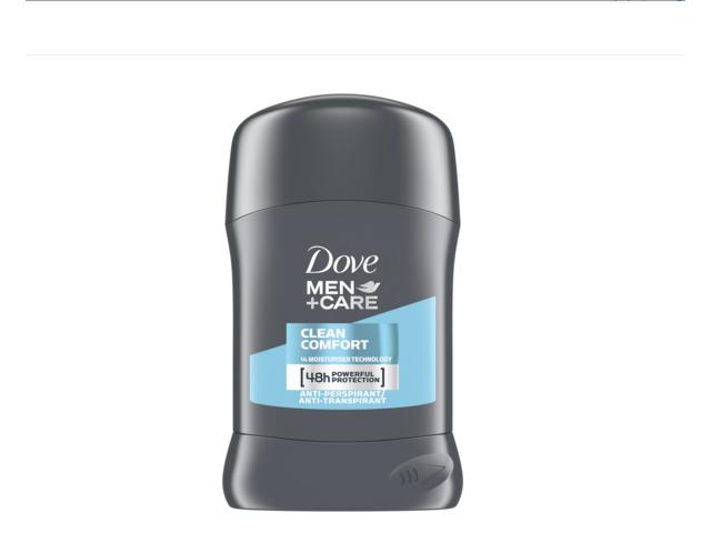 Antiperspirant Stick Dove Clean Comfort Men 50Ml