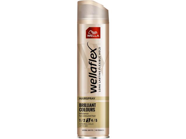 Fixativ pentru par Wellaflex Brilliant Colors cu fixare puternica, Fixare: 3/5, 250 ML