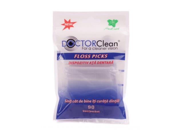 Ata dentara Dr. Clean cu scobitoare 90 bucati